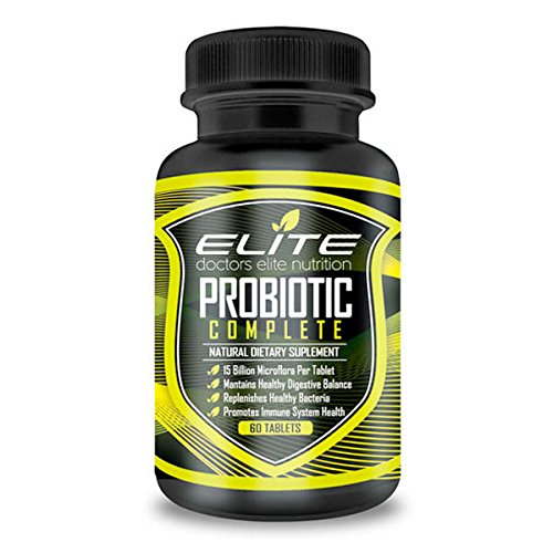 Dr's Elite Probiotic Nutritional Supplements For Men And Women - Digestive Health Probiotics - Best Probiotic Supplement - Increased Metabolism - Aides In Weight Loss - 15 Billion CFU - 60 Tablets