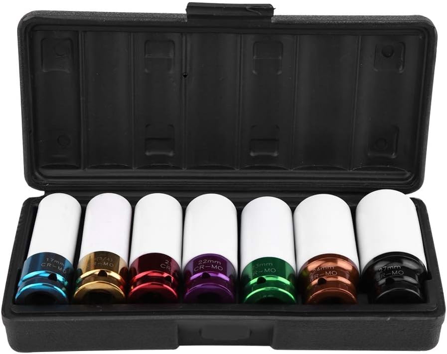 Alloy Wheels Socket Set, 7Pcs 1/2"drive Cobra Thin Wall
