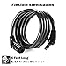 Etronic Bike Lock M4, Cable Lock 4 Feet Long Coiled Security Combo Combination Lock Bicycle Lock