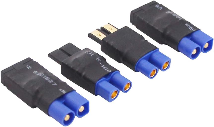 OliRC 4pcs Traxxas TRX to EC3 Style Male Female RC Connector Adapter(C153-4), Small