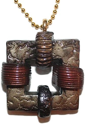 Handcrafted Unique Polymer Clay Pendant with Necklace