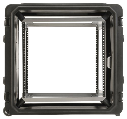 SKB 8U Shock Mount Rack, with Wheels, Handle, TSA Trigger Latches
