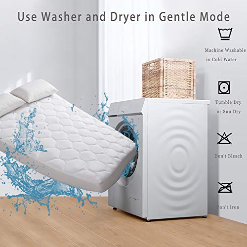 Ubauba Queen Mattress Pad - Down Alternative Mattress Protector Quilted Fitted Mattress Cover - Queen / 60x80