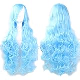 Vocaloid Sky Blue Long Curly Series Cosplay Wig Harajuku Lolita Costume Wigs