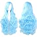 Vocaloid Sky Blue Long Curly Series Cosplay Wig Harajuku Lolita Costume Wigs