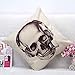 LEIOH Halloween Decor Pillow Covers Cotton Linen Square Printed Hallowmas Headset Skull Pattern Throw Pillow Case Cushion Cover 18 x 18 Inche