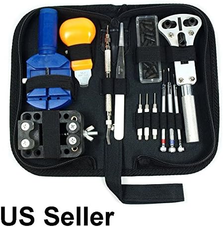 Watch Repair Tool Kit Case Opener Link Remover Spring Bar Tool w Carrying Case