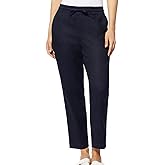 32 Degrees Ladies' Stretch Linen Blend Pant (Medium, Dark Indigo)