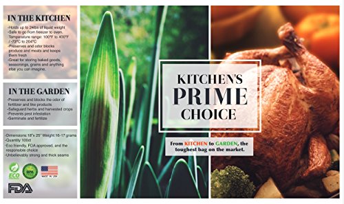 Kitchen's Prime choice KPturkey100 turkey bag, 18" x 25", Clear