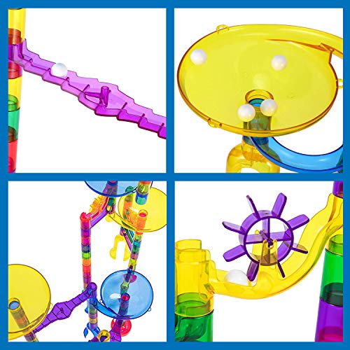 image for Mercury Nation Marble Run Set for Kids 122 Pcs Marble Game STEM Educat