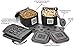 Dog Travel Food Set for Small Dogs (Black) - 7pk Including Collapsible Bowls, Carriers, Scooper, Place Mat, Bag