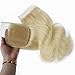 Forawme Brazilian Hair 613 Blonde Pre Plucked Transparent Lace Closure Bleached Knots 8 Inch Body Wave 4X4 Top Closure Human Hair Pieces With Natural Hairline Free Shedding And Tangle