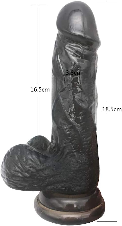 Dihouse Black Soft Silicone Simulation Medium Size 7 Inch S'uc-Tion Cup Dìdlõs Ma'ssa-ger for Couple
