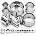 316L Surgical Steel Double Flared Flesh Tunnels Up to 2" - Sold as Pairs (3/4")
