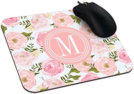 ShowMore Make A Mousepad Girly Vintage Floral Pink Roses Peony Custom Mouse Mat