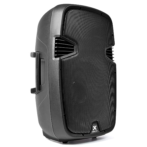 Vonyx Spj-1500Abt Enceinte Active 800 Watts avec Bluetooth, Enceinte Amplifiée, Sonorisation Professionnelle, Boitier Abs Solide, Haut-Parleur Mobile, Woofer 15 Pouces, Entrée Ligne Micro