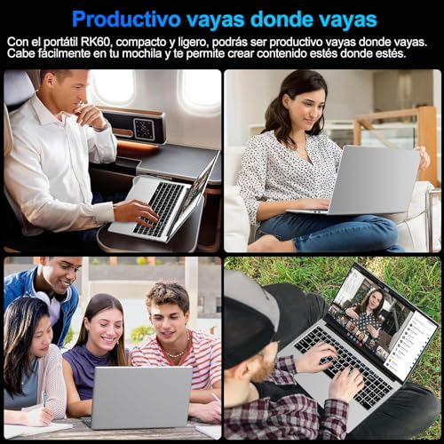 2026 Laptop 15.6 Inch Celeron N5095 Win11 Pro 8GB 256GB SSD | Expansion 1TB 5G WiFi FHD BT4.2 2.9 GHz HDMl USB 3.0 Portable with Wireless Mouse and Spanish Keyboard Membrane - Silver