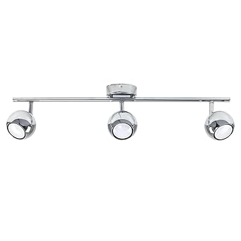 Modern Silver Chrome 3 Way Led Eyeball Ceiling Spotlight Cool