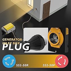 TOOLIOM 50 Amp Generator Power Inlet Box, NEMA