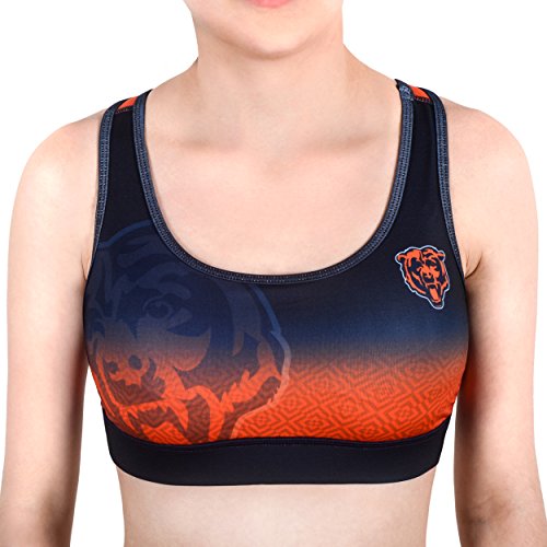 FOCO Chicago Bears Gradient Sports Bra Small