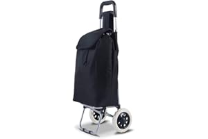 GOFLAME Folding Shopping Cart Lightweight with Great Loading Capacity, Waterproof Utility Trolly Cart with Wheels and Anti-Sl