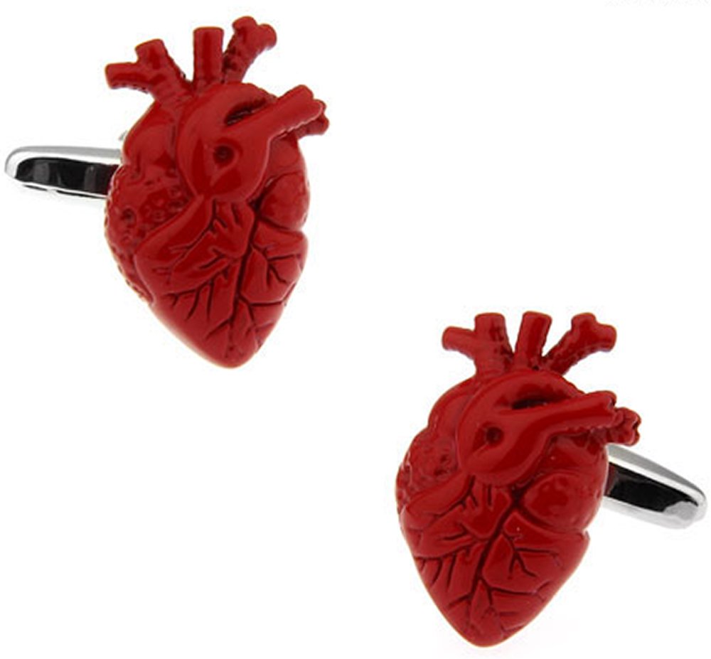 Ashton and Finch Anatomical Human Heart Cufflinks for Men Novelty Doctor Surgeon Gifts