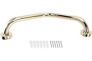 Bathroom Grab Bars for Seniors 17 Inch Shower Grab Bar Anti Slip Grab Bars Gold Stainless Steel Bathroom Safety Handrail for 
