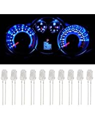 Automotive Parts and Accessories: Partsam 10Pcs Blue 4.7mm Mini LED Bulbs Instrument Cluster Panel Backlight Gauge Lights 12V 95ma - Partsam