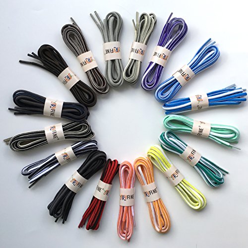 YJRVFINE 1 Pair 45.28" Oval Shoelaces for Athletic Shoes Sneakers Shoe Laces Canvas Shoe Strings(Black Red)