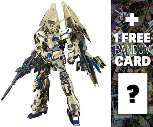 RX-0 Unicorn Gundam 03 Phenex: MG Gundam Master Grade 1/100 Model Kit + 1 FREE Official Gundam Japanese Trading Card Bundle