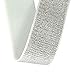 Strapcrafts 1-inch Wide Soft Gold and Silver Glitter Elastic Bands by 3-Yard, Silver 52020