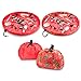 Lay-n-Go Drawstring Makeup Bag – Travel Cosmetic Bag and Jewelry, Electronics, Toiletry Bag , Pineapple Coral/Coral - 2 Pack, 21 inch