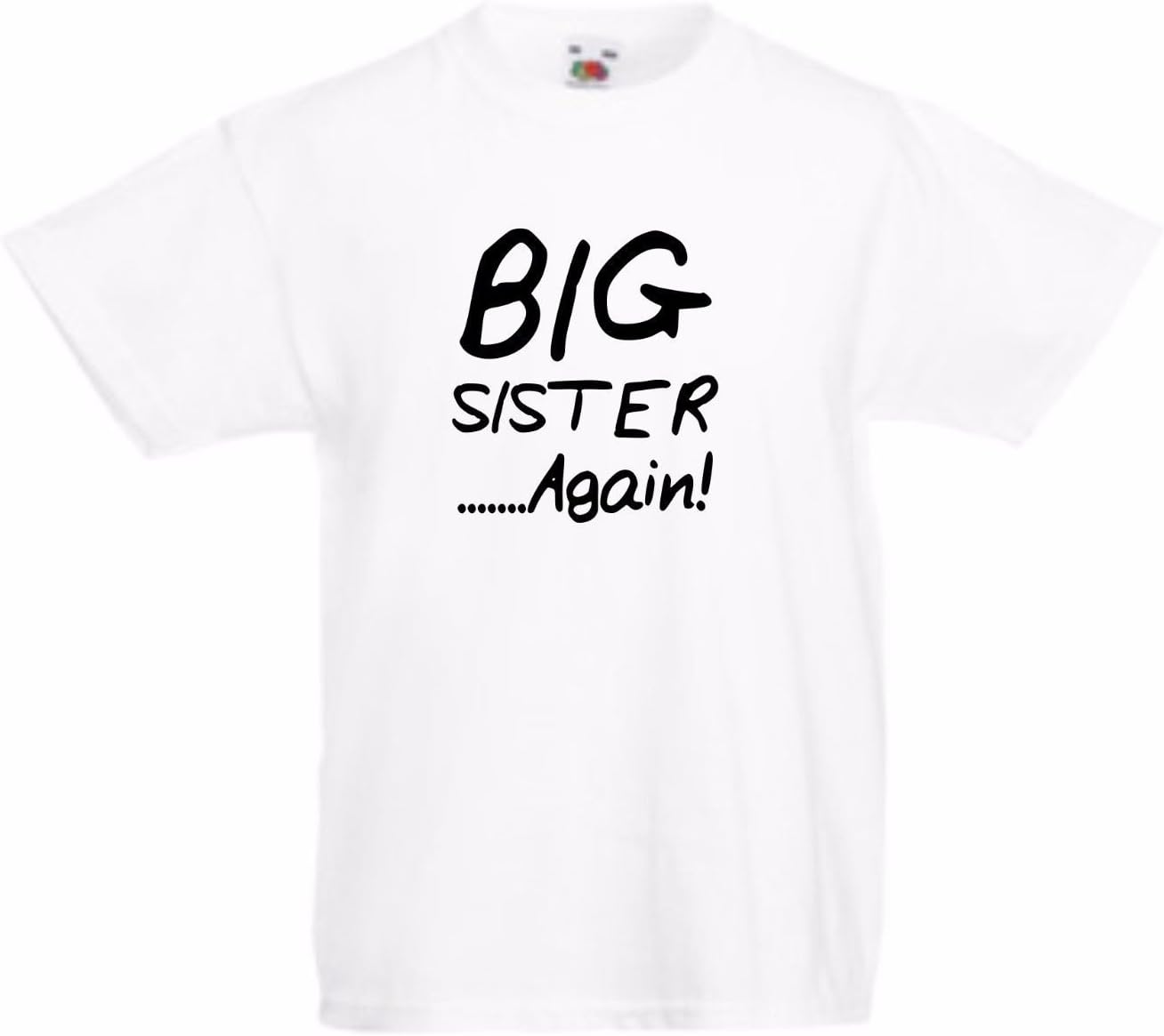 Red Leader Clothing Big Sister.Again! Novelty Kids Tshirt Funny Perfect Surprise Gift Birthday Sibling