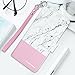 BENTOBEN Galaxy Note 8 Case, Note 8 Wallet Case, PU Leather Marble Pattern Design Folio Flip Kickstand Card Holder Slots Wrist Strap Protective Phone Cases Cover for Samsung Galaxy Note8, Rose Gold