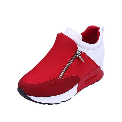 Dellin Damen Mode Sommer Sneakers Sport Laufen Wandern Dicke Boden Plateauschuhe