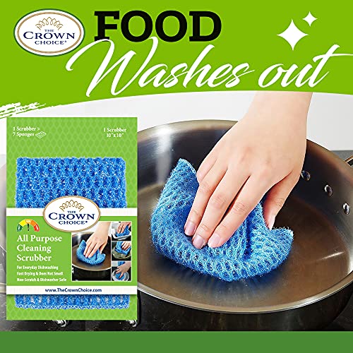 Non Scratch Dish Scrubbers for Cleaning Dishes (3 Pack) Reusable