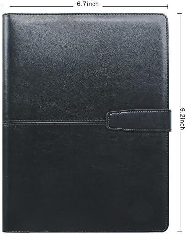 CYOS business leather notebook, the cover adopts the fashion PU leather, with the card bag inside, easy to travel, inside the inner core of the circular ring. (black)
