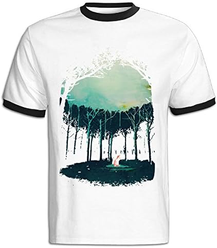 Clash Color T Shirts 90s Deep In The Forest Fox T Shirt For Men'