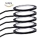 Supla 5 Rools Glossy Black Adhesive Graphic,1/4 inch Width,Chart Tapes Grid Marking Tapes Art Tape,217 feet Long Per Roll
