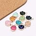 Tiparts 10pcs Faux Druzy Quartz Crystal Jewelry Pendants Round Resin Stones Fit for Charms Jewelry Bracelet Accessories (Round)