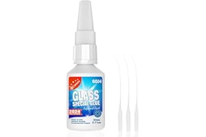 VIOMIS 20g Clear Glass Glue - Strong Adhesive for Glass to Glass Bonding, Fast Drying, Invisible Repairs for Crafts, Jewelry, Crystals & More