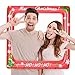 Amosfun Christmas Inflatable Selfie Frame Picture Selfie Frame Funny Photo Booth Props Blow Up Party Props for Birthday Wedding Bridal Shower (27.95 x 27.95 Inch)