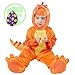 Spooktacular Creations Baby Orange T-Rex Costume with Toy Dinosaur Egg for Kids Halloween Dress up, Dinosaur Theme Party (12-18 Mos)