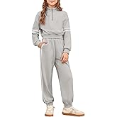 blibean Tween Girls Crop Sweat Suits Fall Pant Sets Size 6-15 Years