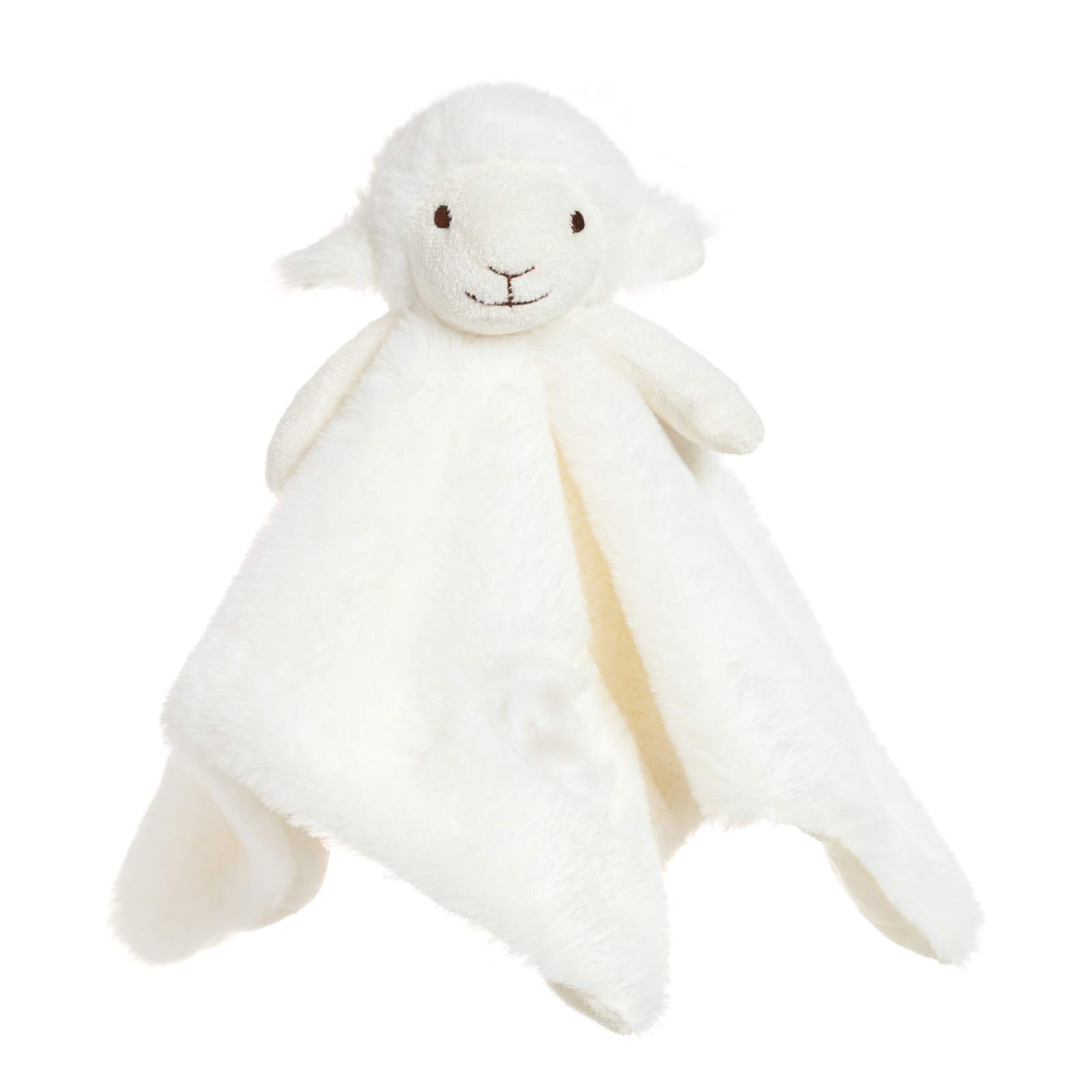 Apricot Lamb Luxury Snuggle Plush White Lamb Sheep Infant Stuffed Animals Security Blanket Nursery Character Blanket(White Lamb, 14 Inches)