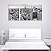 Wall Art Black and White Canvas Painting Empire State Building Large Framed Canvas Art New York City Skyline - 20