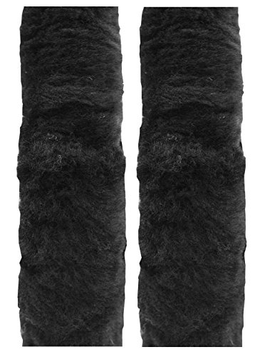 Cutequeen trading 10" black sheepskin seat belt sh…