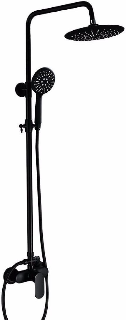 Gyps Faucet Basin Mixer Tap Waterfall Faucet Antique Bathroom Mixer Bar Mixer Shower Set Tap Antique Bathroom Faucet The Hotel Black Matte Booster Shower kit Shower Full Brass faucets can Lift A