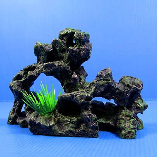 Rock cave ruins Aquarium Ornament Decoration Decor 6.9" X 2.5" X 4.3" stone HIDE