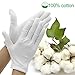 Jaciya Moisturizing Gloves Jaciya 10 Pairs Cotton Hand Spa Gloves Moisture Enhancing Gloves Cosmetic Moisturizing Gloves, White, Medium Size